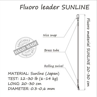 Life Orange Fluoro Leader 7,7kg/17lb 20cm