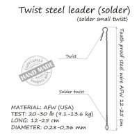 Life Orange Stahlvorfach verschweißt (solder twist)