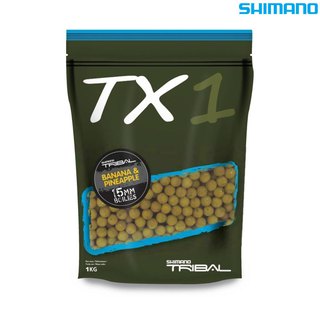 Shimano Tribal TX1 Boilies Banana & Pineapple 15mm 1kg