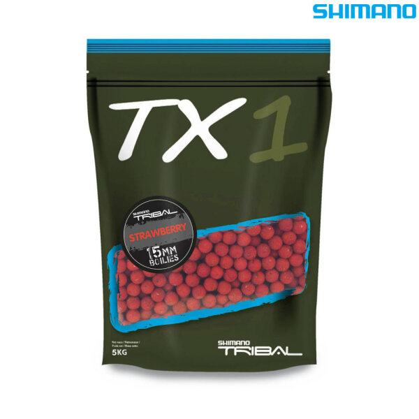 Shimano Tribal TX1 Boilies Strawberry 15mm 5kg
