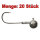 Sparset Jighaken Jigkopf rund Gr.6/0 40,0g 20 Stück