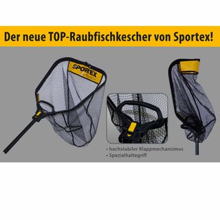 Sportex Raubfischkescher Alu gummiert 80x70cm