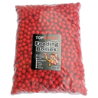 Top Secret Futterboilie 10Kg 18mm Sonderaktion Erdbeere rot