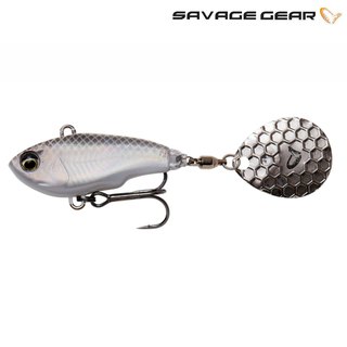 Savage Gear Fat Tail Spin 8cm 24g White Silver