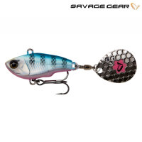 Savage Gear Fat Tail Spin 8cm 24g Blue Silver Pink