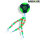 Sänger Silikonstopper Fluo Green mit Perle Gr.S