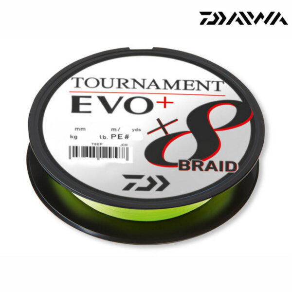 10m 0,18mm/15,8 kg Chartreuse Daiwa Tournament X8 Braid Evo+