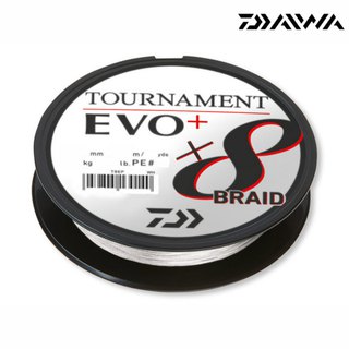 10m 0,12mm/8,6 kg Weiss Daiwa Tournament X8 Braid Evo+