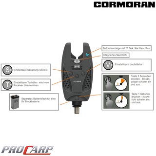 Cormoran Pro Carp F-2000 Funkbissanzeiger 2+1 Set