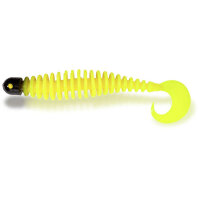 Black Cat Curly Worm 17cm Yellow Zombie