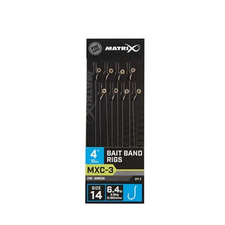 Fox Matrix MXC-3 4 Bait Band Rigs 10cm Size 12