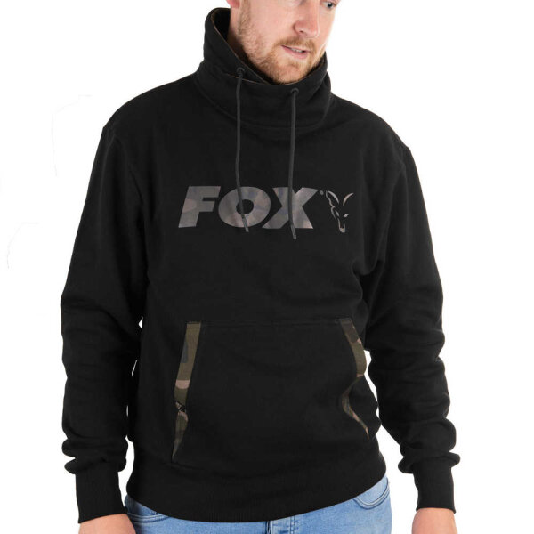 Fox Hoody High Neck Black Camo Gr.L
