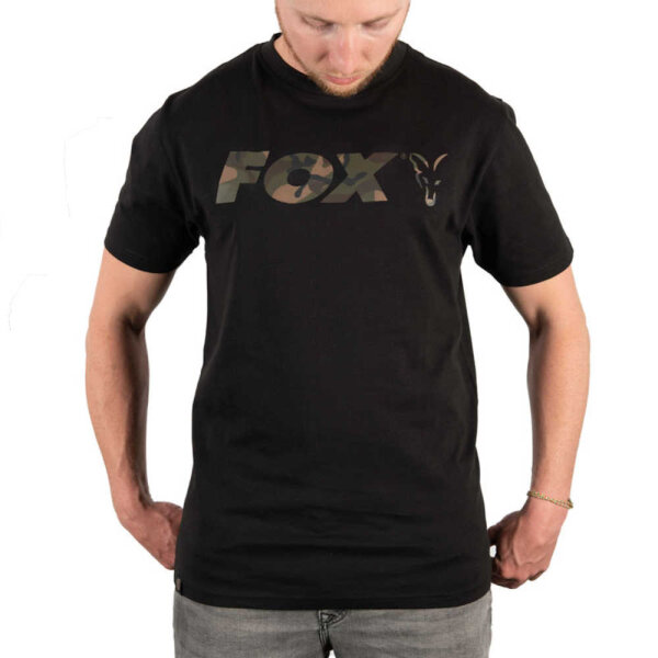 Fox Black Camo Chest Print T-Shirt Gr. XXXL