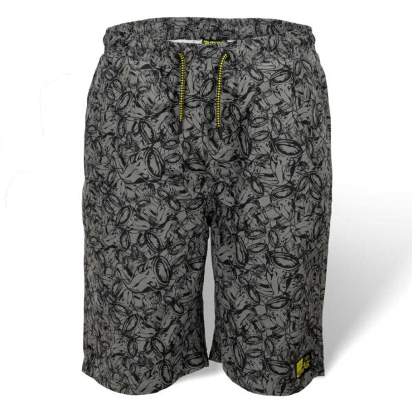 Black Cat Beach Shorts Grau / Schwarz Gr.M