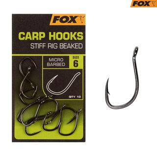 Fox Carp Hooks Stiff Rig Beaked Gr.4