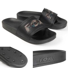 Fox Sliders Black Badelatschen