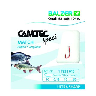 Balzer Camtec Matchhaken 60cm Gr.10 0,18mm