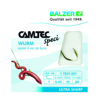 Balzer Camtec Wurmhaken 60cm Gr.10 0,25mm
