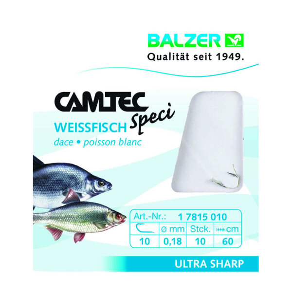 Balzer Camtec Weissfischhaken 60cm Gr.16 0,14mm