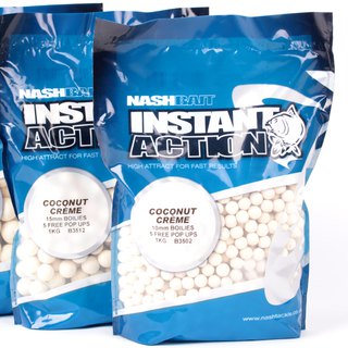 Nash Instant Action Boilies Coconut Creme 2,5kg/15mm
