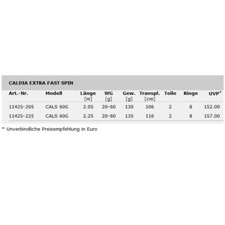 Daiwa Caldia Extra Fast Spin 2,05m 20-60g