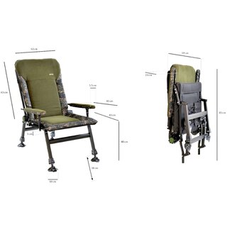 Anglerstuhl Enzo Cuzo verstellbare Rckenlehne Chair Stuhl