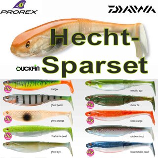 Daiwa Prorex Hecht Sparset Duckfin Shad 20 X 25,0cm Gummifisch