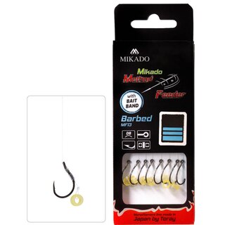 Mikado Method Feeder Rig mit MF13 Haken und Gummi Gr.4 0,28mm 10cm