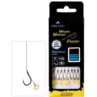 Mikado Method Feeder Rig Fine Braid mit Gummiband Gr.4 0,16mm 10cm