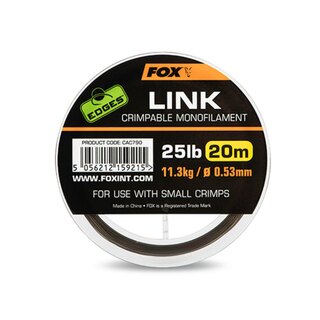 Fox Edges Link Trans Khaki Mono 0.53mm/25lb