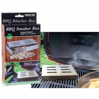 Snger BBQ Smoker Box Edelstahl 21x13x3,4cm