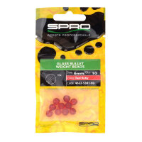 Spro Round Smooth Glass Beads Red Ruby 6mm