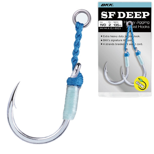 BKK SF Deep Heavy Jigging Assist Hooks Size 11/0 (Pack of 2)