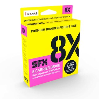 Sufix SFX 8 Carrier Braid Hot Yellow 275m 0,104mm 5kg/11lbs