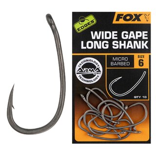 Fox Edges Armapoint Super Wide Gape Long shank Haken Size 4