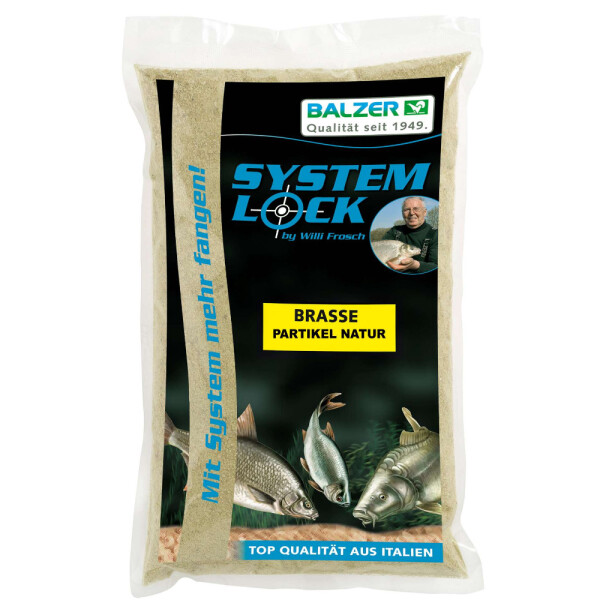 Balzer System Lock Futter 1Kg Brasse Partikel natur