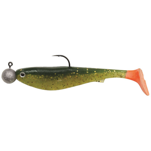 Kinetic Playboy R2F Gummifisch fertig montiert 90 mm / 12 g / 3 pcs Golden Frog