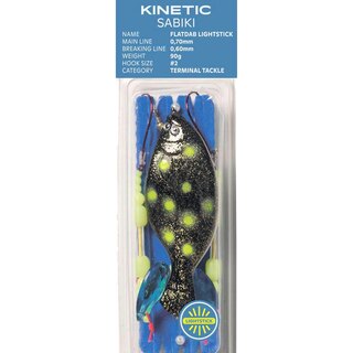 Kinetic Sabiki Flatdab Lightstick Plattfischforfach 60g Glow / Black