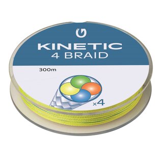 Kinetic 4 Braid 300m 0,25mm 21,0kg Multi Colour geflochtene Schnur