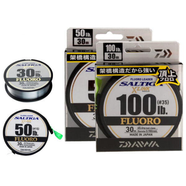 Daiwa Saltiga X Link Fluorocarbon Leader 30m 0,57mm / 40lbs 18,1Kg