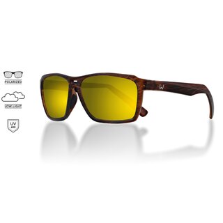 Westin W6 Street 150 Matte Brown Stripe - LB Brown LM Yellow AR Green Polarisationsbrille Sonnenbrille