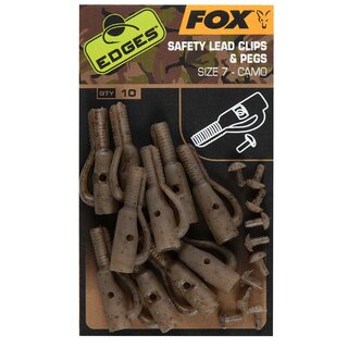Fox Edges Camo Safety Lead Clip & Pegs Size 7