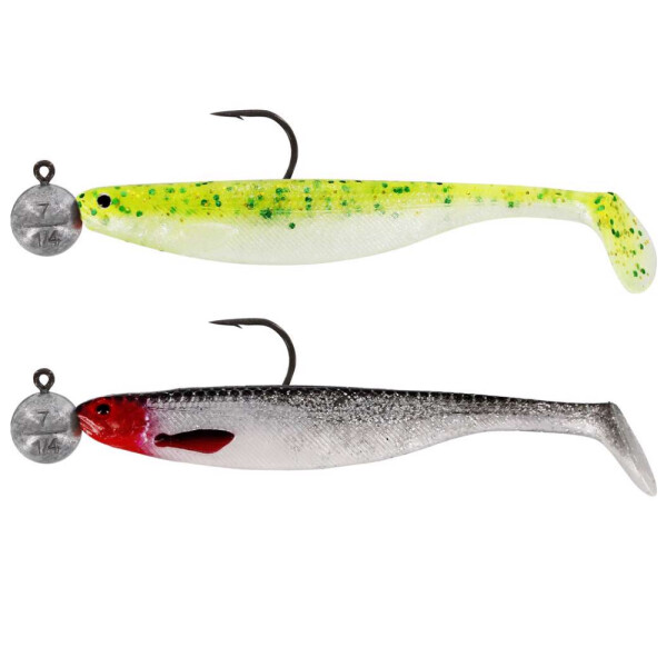 Westin ShadTeez Slim fertig montiert 2er Pack Gummifisch 12cm Dark Water Mix2