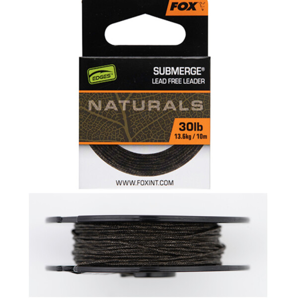 Fox Edges Naturals Submerge Leader x 10m 40b / 18,1kg