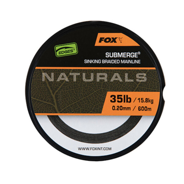 Fox Edges Naturals Submerge Braid 600m 35lb / 0,20mm 15,8Kg