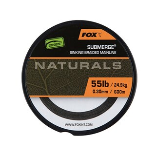 Fox Edges Naturals Submerge Braid 600m 55lb / 0,30mm 24,9Kg