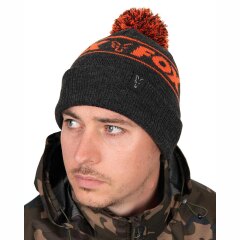 Fox Collection Bobble - Black & Orange Mütze