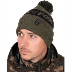 Fox Collection Bobble Hat - Green & Black Mütze