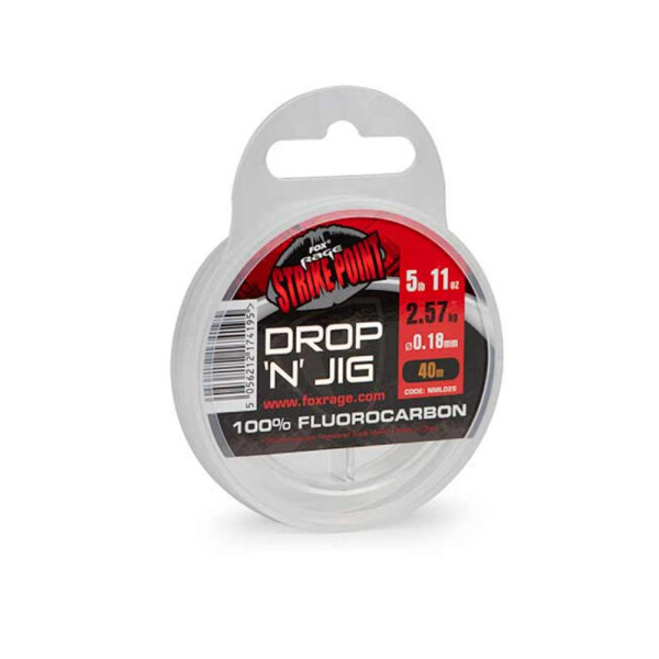 Fox Rage Strike Point Drop n Jig Fluorocarbon Line 0,22mm / 7,79lb