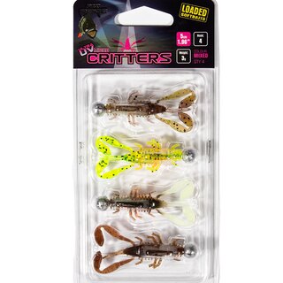Fox Rage Ultra UV Micro Critter 5cm Mixed Colour Loaded Lure Pack